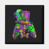 Mardi Gras Video Game Controller E Sport für Kinde Magnet (Vorne)