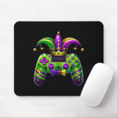 Mardi Gras Video Game Controller Jester Hat Boy Ki Mousepad (Mit Mouse)