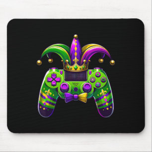 Mardi Gras Video Game Controller Jester Hat Boy Ki Mousepad
