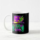 Mardi Gras Video Game Controller Jester Hat Costum Kaffeetasse (Links)