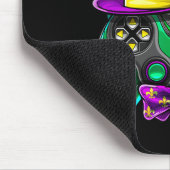 Mardi Gras Video Game Controller Jester Hat Costum Mousepad (Ecke)