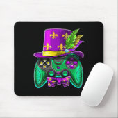 Mardi Gras Video Game Controller Jester Hat Costum Mousepad (Mit Mouse)
