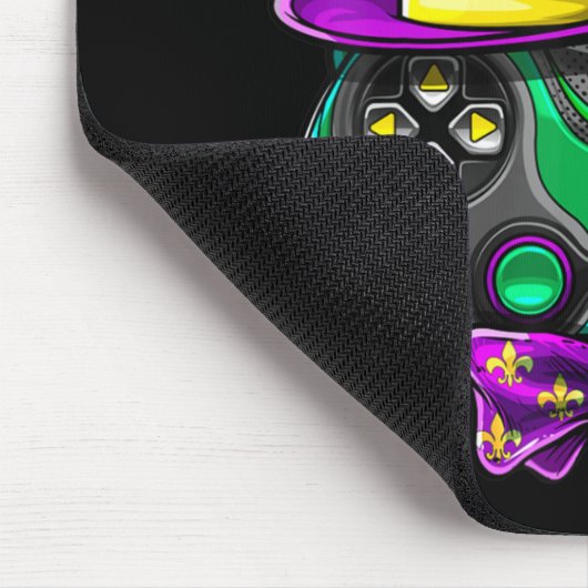 Mardi Gras Video Game Controller Jester Hat Costum Mousepad (Ecke)