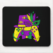 Mardi Gras Video Game Controller Jester Hat Costum Mousepad (Vorne)