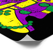 Mardi Gras Video Game Controller Jester Hat Costum Poster (Ecke)