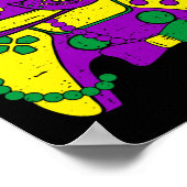 Mardi Gras Video Game Controller Jester Hat Costum Poster (Ecke)