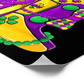 Mardi Gras Video Game Controller Jester Hat Costum Poster (Ecke)