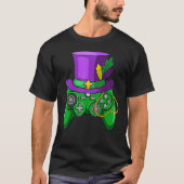 Mardi Gras Video Game Controller Jester Hat Costum T-Shirt (Vorderseite)
