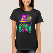 Mardi Gras Video Game Controller Jester Hat Costum T-Shirt (Vorderseite)