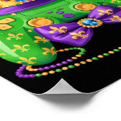 Mardi Gras Video Game Controller Jester Hat Gamer  Poster (Ecke)