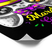 Mardi Gras Video Game Controller Jester Mask Costu Poster (Ecke)