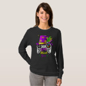 Mardi Gras Video Game Controller Jester Mask Costu T-Shirt (Vorne ganz)