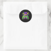 Mardi Gras Videospiel-Controller-Jester-Hut-Gamer Runder Aufkleber (Tasche)