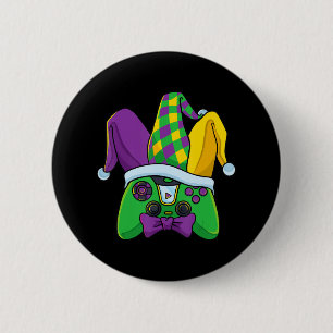 Mardi Gras Videospiel-Controller-Jesterhut-Kostüm Button