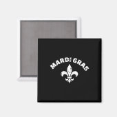 Mardi Gras Vintag Lilie Magnet (Vorderseite/Rückseite)