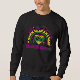 Mardi Gras Vintage Retro Boho Rainbow Mardi Gras C Sweatshirt