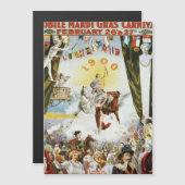 Mardi Gras Vintages Festival Magnetkarte (Vorne/Hinten)