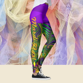 Mardi Gras Violet Leggings Lila Ameisen