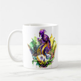 Mardi Gras - Vogel und Krone Kaffeetasse