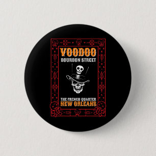 Mardi Gras Voodoo Liebhaber Schwarzmagie Karneval  Button