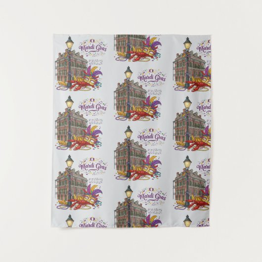 Mardi Gras Wandteppich (Vorderseite)