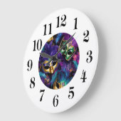 Mardi Gras Wanduhr (Winkel)