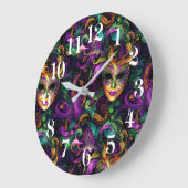 Mardi Gras Wanduhr (Winkel)