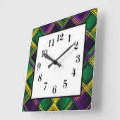 Mardi Gras Wanduhr (Winkel)