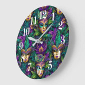Mardi Gras Wanduhr (Winkel)