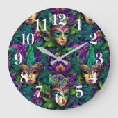Mardi Gras Wanduhr (Vorderseite)