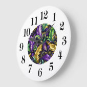 Mardi Gras Wanduhr (Winkel)