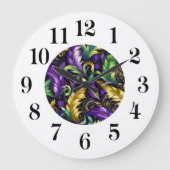 Mardi Gras Wanduhr (Vorderseite)