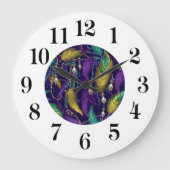 Mardi Gras Wanduhr (Vorderseite)