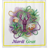 Mardi Gras Wasserfarben-Feier Duschvorhang (Vorderseite)