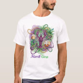 Mardi Gras Watercolor Celebration T-Shirt (Vorderseite)