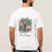 Mardi Gras Watercolor Celebration T-Shirt (Rückseite)