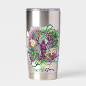 Mardi Gras Watercolor Celebration Thermobecher (Rückseite)