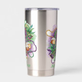 Mardi Gras Watercolor-Feier  Thermobecher (Links)