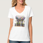 Mardi Gras Watercolor Women's V-Neck Tee Shirt (Vorderseite)