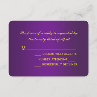 Mardi Gras Wedding RSVP Cards