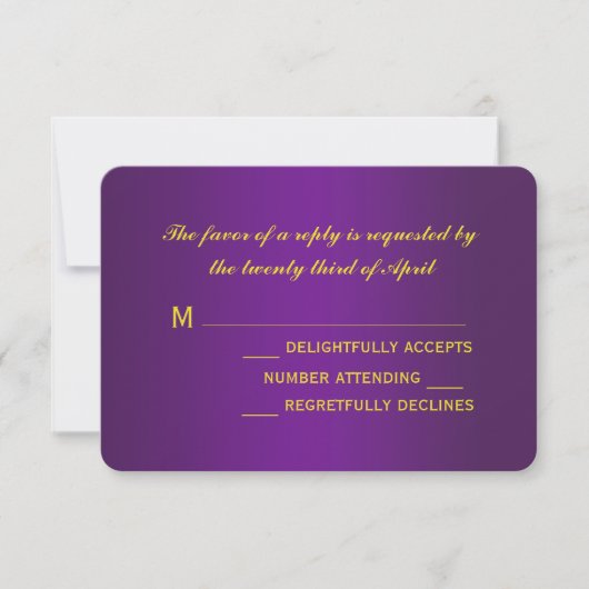 Mardi Gras Wedding RSVP Cards Karte (Vorderseite)