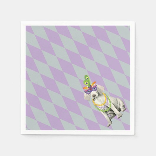 Mardi Gras Weimaraner Serviette (Vorderseite)