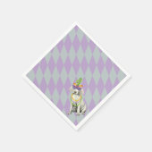 Mardi Gras Weimaraner Serviette (Ecke)