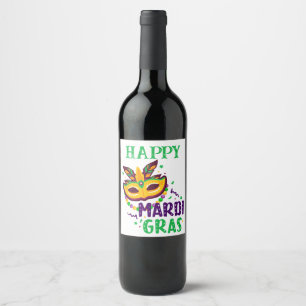 Mardi Gras Wein Etikett