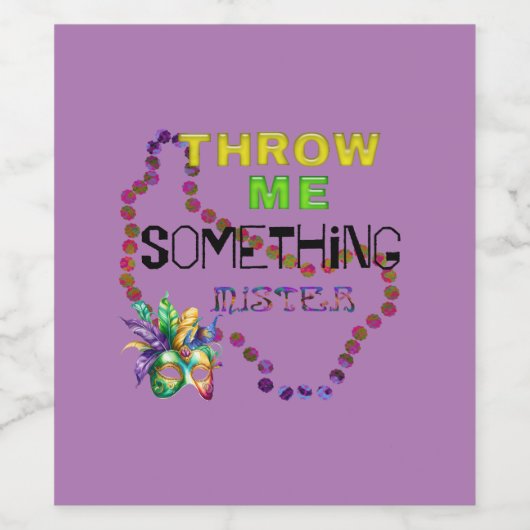 Mardi gras weinetikett (Einzelnes Label)