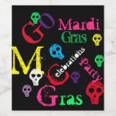 MARDI GRAS WEINETIKETT (Einzelnes Label)