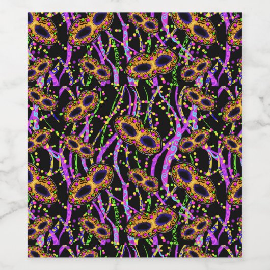 MARDI GRAS WEINETIKETT (Einzelnes Label)