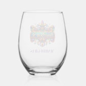 Mardi Gras Weinglas Ohne Stiel (Rückseite)