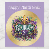 Mardi Gras Weinlabel Weinetikett (Einzelnes Label)