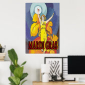 Mardi Gras Weinmagd Poster (Heimbüro)